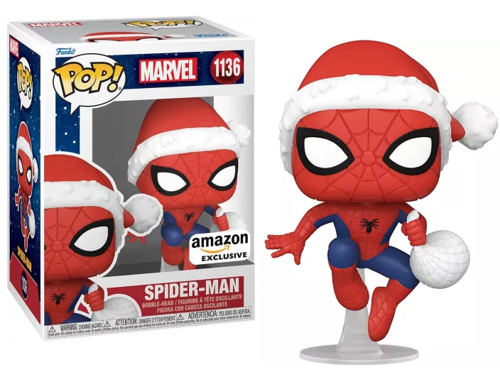 SPIDER-MAN - POP Marvel N° 1136 - Spider-Man with Santa's Hat