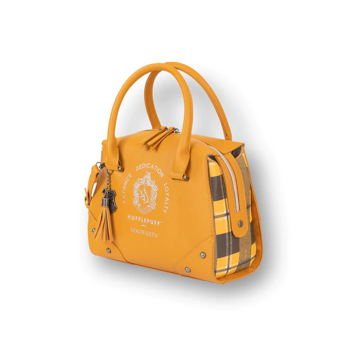 HARRY POTTER - Hufflepuff - Luxury Plaid Top Handbag '28x22x13cm'